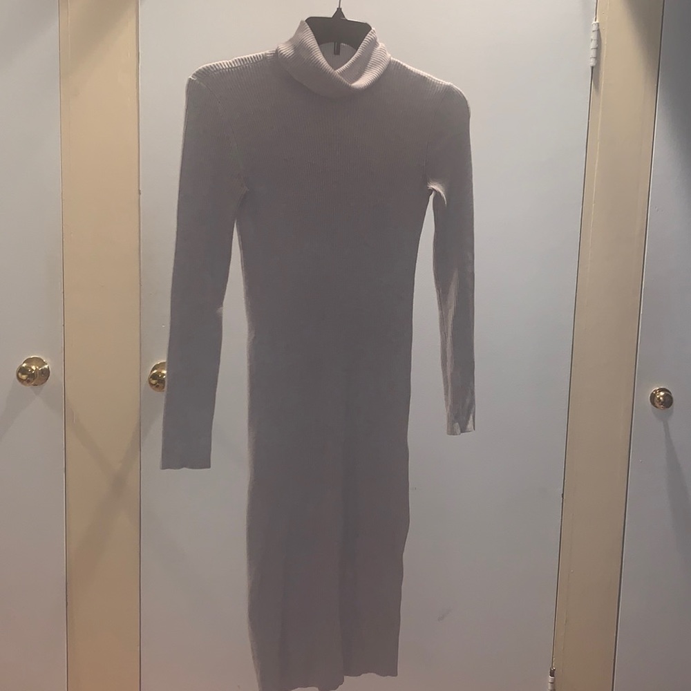 Express, S, grey turtleneck dress